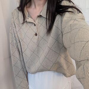 oversized men polo sweater